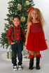 Classic Red Plaid Button-Up Shirt – Holiday Charm for Boys 12M-14